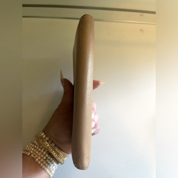 Chanel Timeless CC Continental Kisslock Flap Wallet Tan Caviar Leather Vintage - Picture 12 of 15